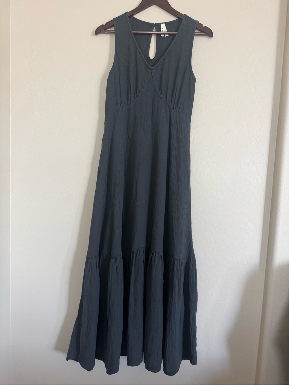 PACT Organic Cotton Double Gauze Beach To Brunch Dress BLACK XXS - Picture 6 of 13